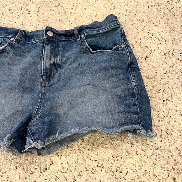 LOFT Womens 8 Denim Jean Shorts Cutoff Frayed Blue Summer Spring Medium Wash cut - Picture 5 of 9